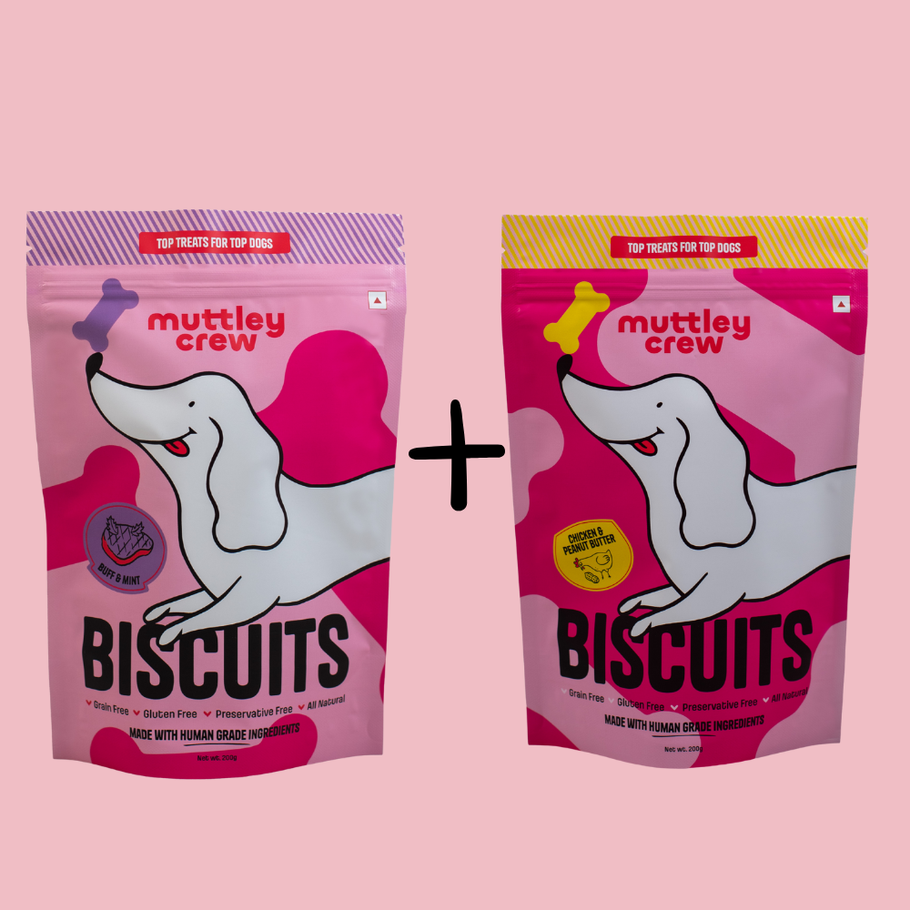 The Fresh Start Duo - Buff & Mint Biscuits + Chicken & Peanut Butter Biscuits