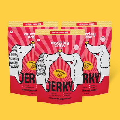 Buff & Turmeric Jerky - Muttley Crew Pet Treats Private Limited