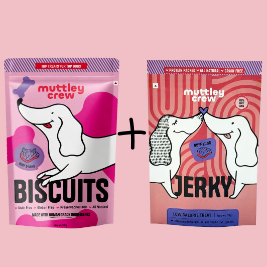 The Buff Stuff-Buff & Mint Biscuits + Buff Lung Jerky