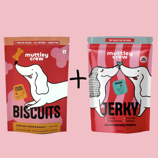 The Cheese & Chew Club - Chicken & Cheese Biscuits + Chicken Jerky
