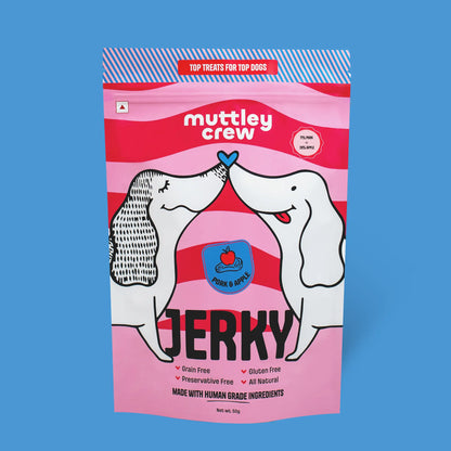 Pork & Apple Jerky - Muttley Crew Pet Treats Private Limited