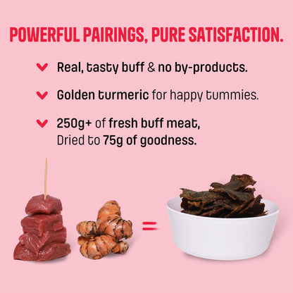 Buff & Turmeric Jerky - Muttley Crew Pet Treats Private Limited