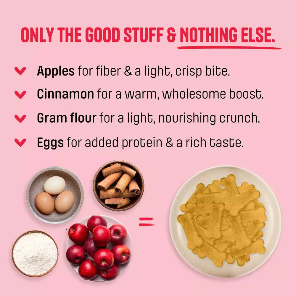 Apple & Cinnamon Biscuits - Muttley Crew Pet Treats Private Limited