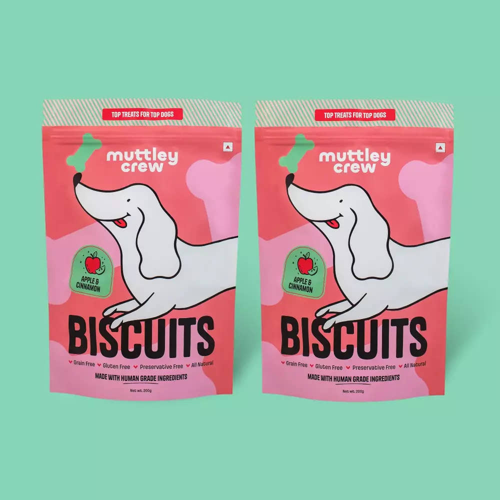 Apple & Cinnamon Biscuits - Muttley Crew Pet Treats Private Limited