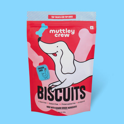 Chicken Liver Biscuits - Muttley Crew Pet Treats Private Limited