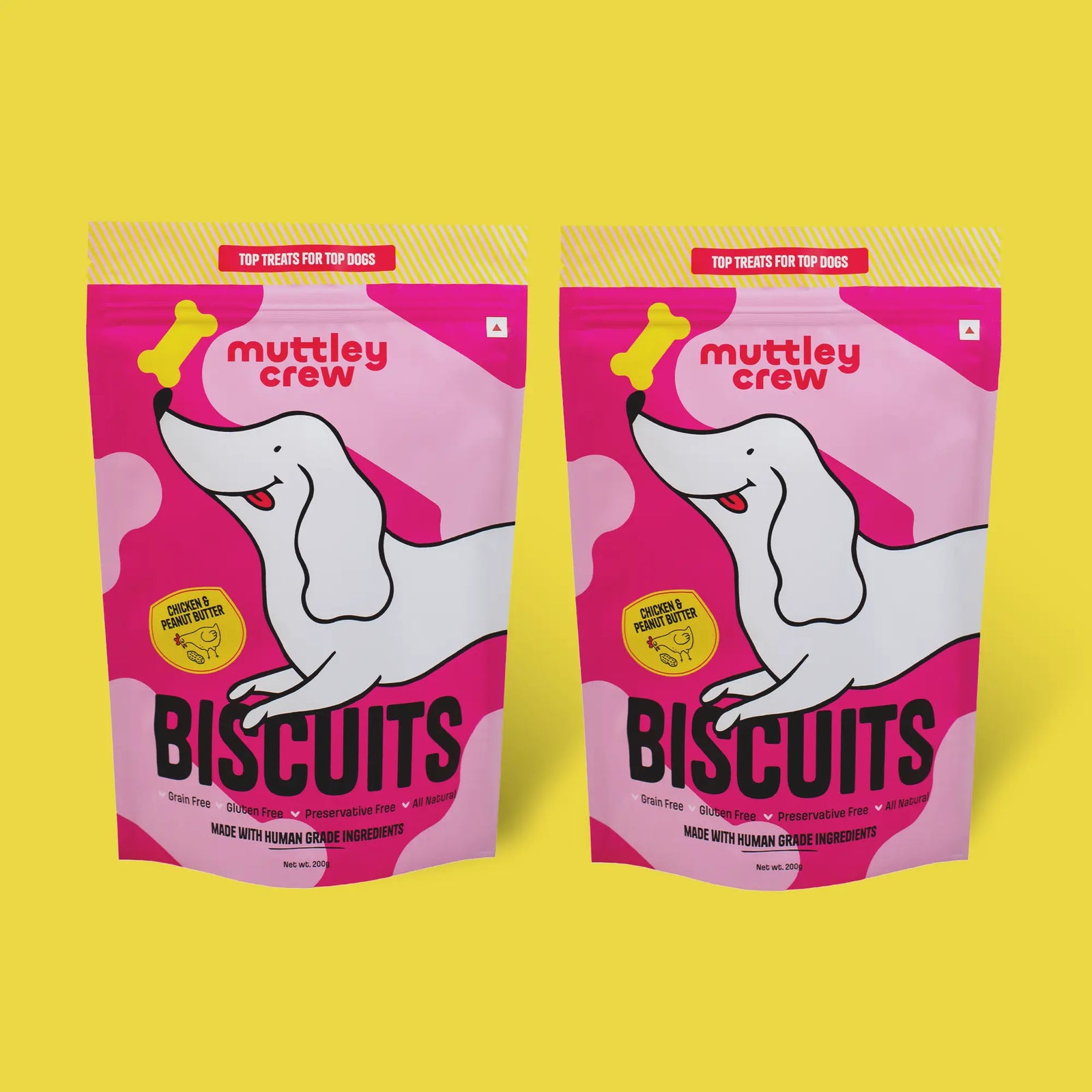 Chicken & Peanut Butter Biscuits - Muttley Crew Pet Treats Private Limited