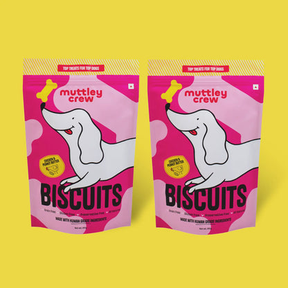 Chicken & Peanut Butter Biscuits - Muttley Crew Pet Treats Private Limited